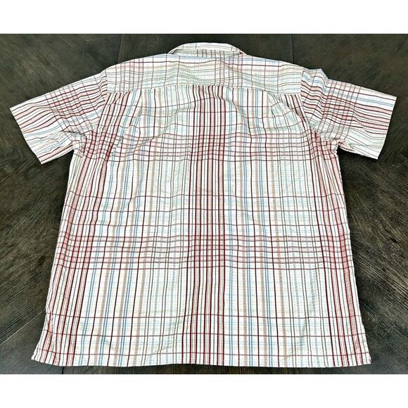 Patagonia Button Up Shirt Puckerware Seersucker Plaid Check Short Sleeve Large - Picture 11 of 11